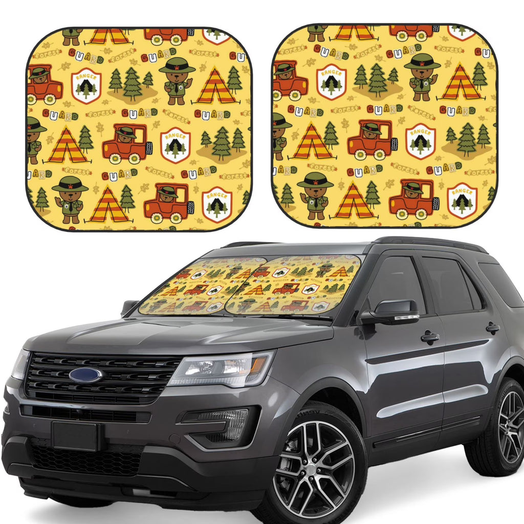 2 Piece Car Windshield Sun Shade O56635