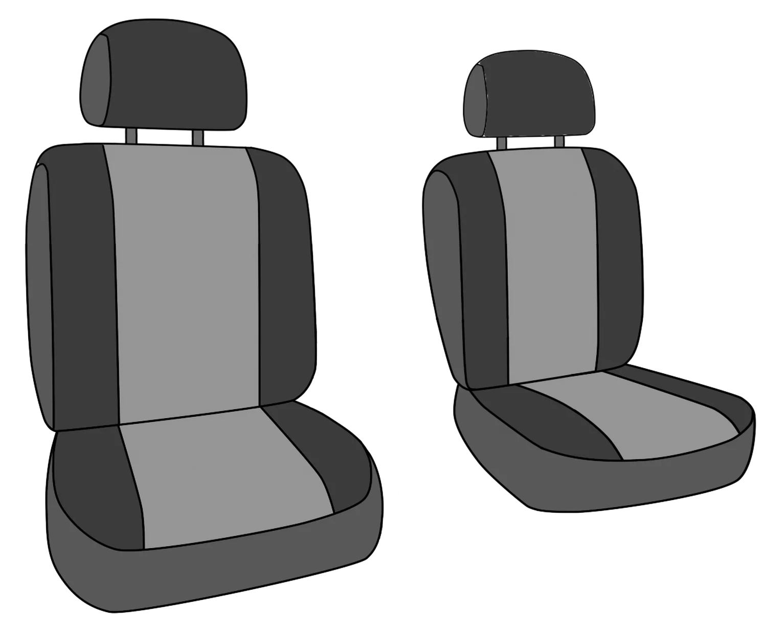 Beige Insert with Black Trim Seat Covers H8626