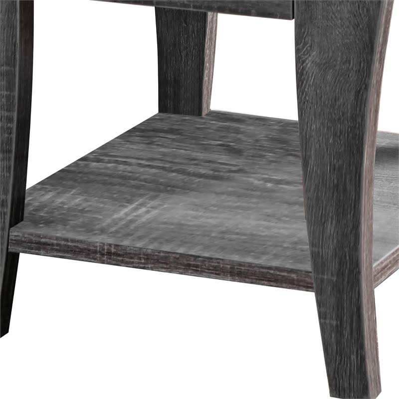 Gray 1-Drawer Wood End Table N109310