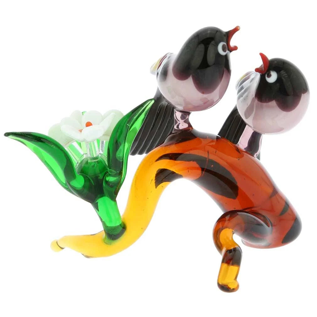 Purple Murano Glass Birds U70574