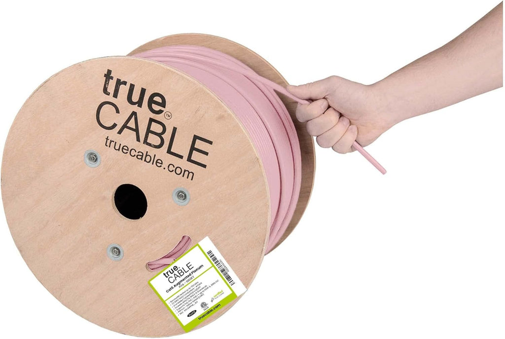 1000ft Yellow 23AWG 4 Pair Solid Bare Copper Bulk Ethernet Cable W32116