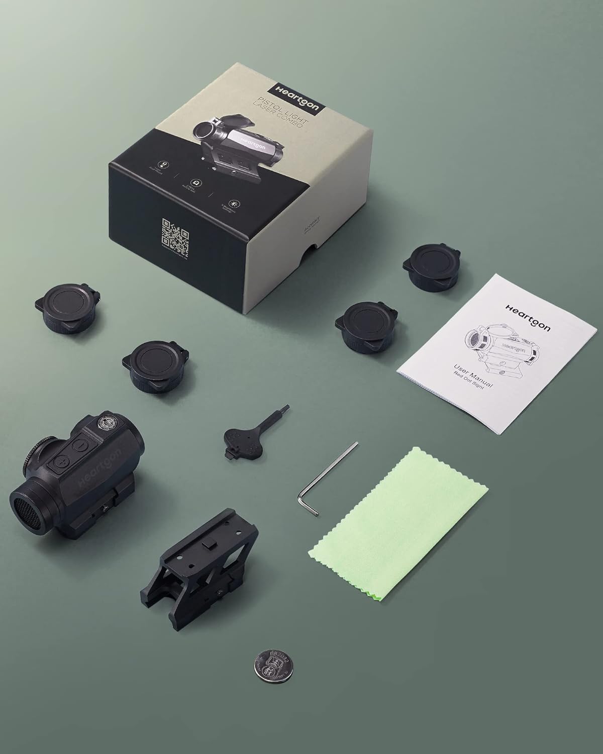 Red Dot Sight, 1x21mm 2 MOA Red Dot Scope with Absolute Co-Witness Riser V74574