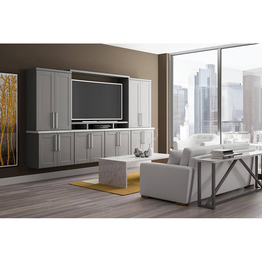 Shaker Assembled Pantry Kitchen Cabinet in Dove Gray K181