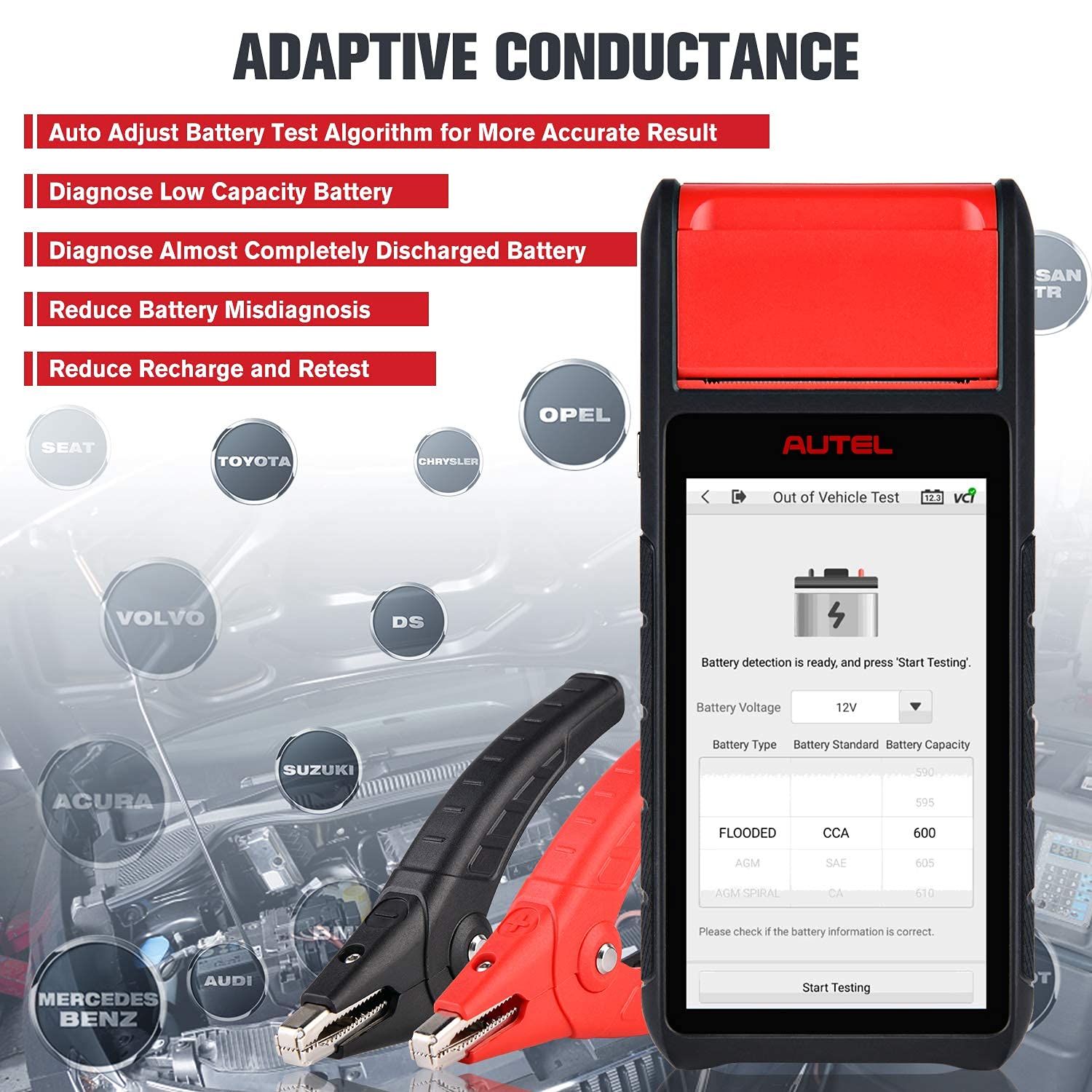 Autel Battery Tester MaxiBAS BT608 W485