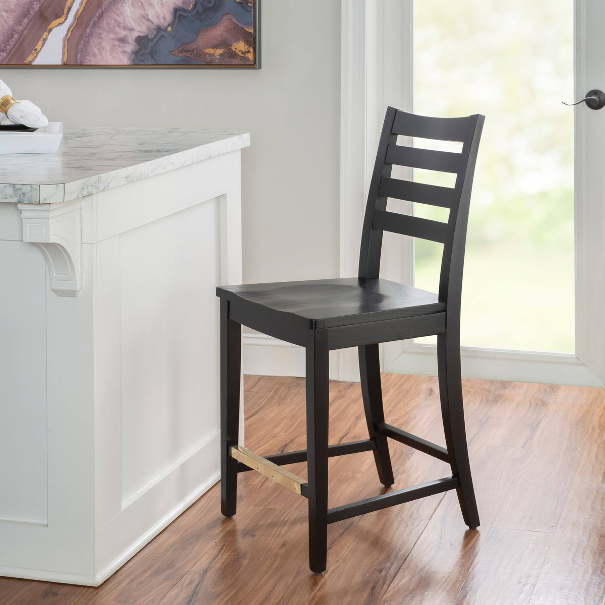 White Counter Stool Set of Two G410