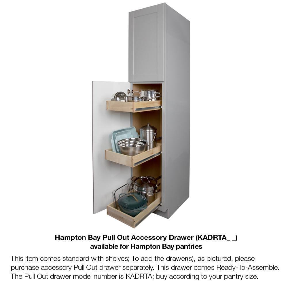 Shaker Assembled Pantry Kitchen Cabinet in Dove Gray K181