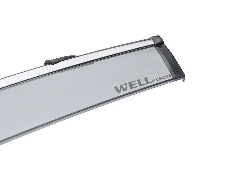 Side Window Visors Rain Guard With Chrome Trim N137