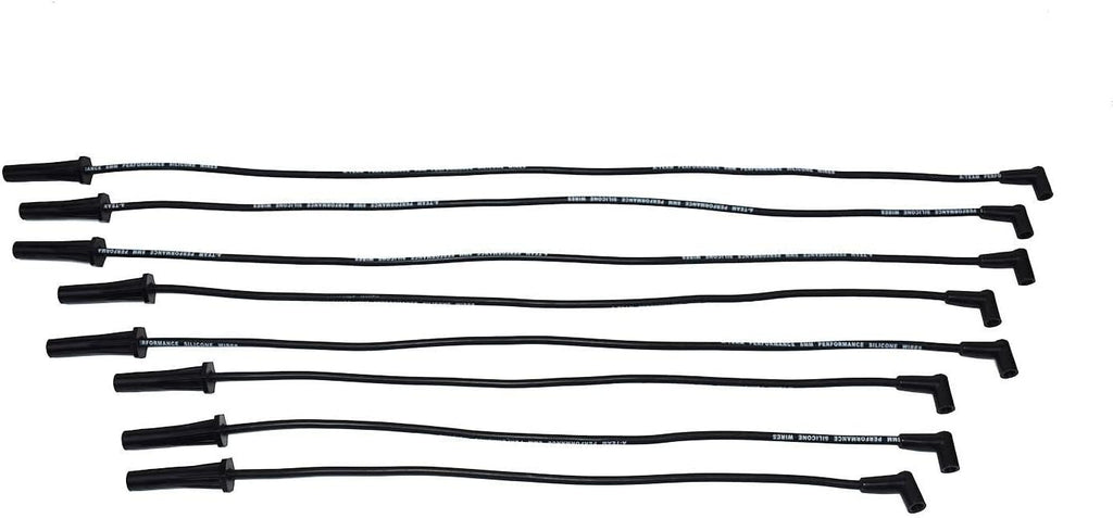 8.0mm Spark Plug Wires, 50K Volt Coil, Black Distributor Z234416