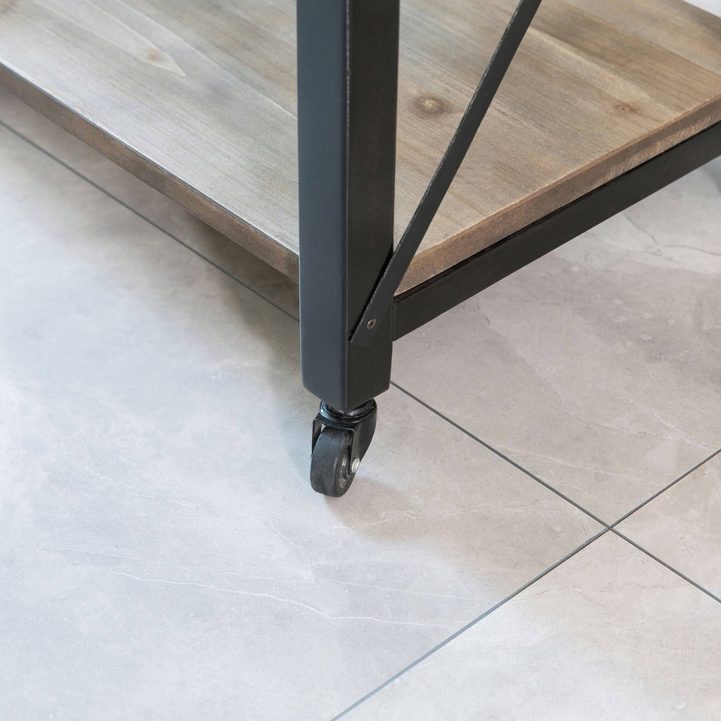 Black Farmhouse Kitchen Cart I632