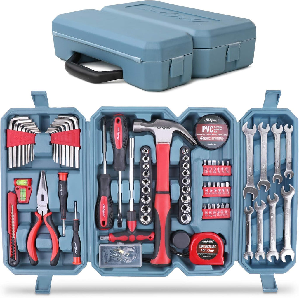 73 Piece Home & Garage Tool Kit Set with Tool Box Case I298