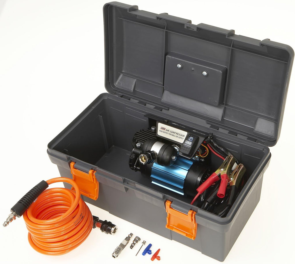 ARB Inflation Kit Air Compressor and Orange Air Hose Pump Up Kit with Quick Fitting Bundle On Board System C817113