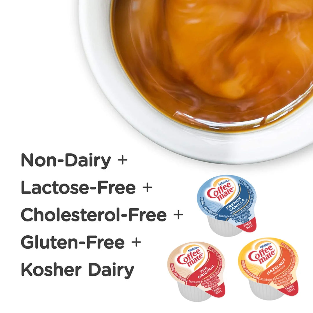 Coffee mate Liquid Creamer Singles Variety Pack, 3 Flavors x 60 ct, 180/Box Y94837