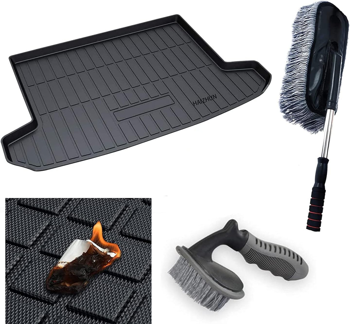 Premium Heavy Duty Cargo Mat Liner Trunk Liner Pack of 2 Z301