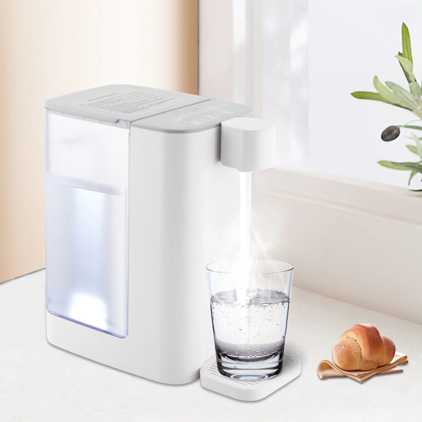 2000W 3L Electric Instant Hot Water Dispenser With Temperature Control V70266
