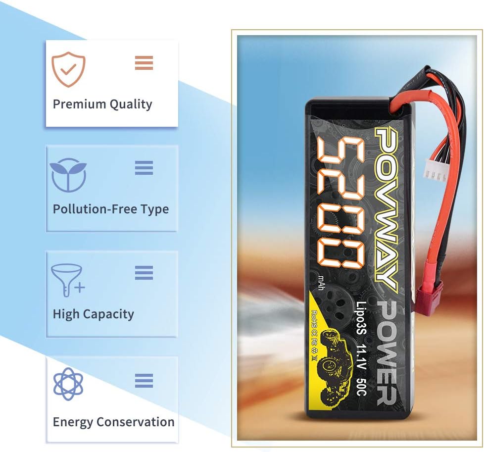 3S 11.1V 50C 5200 RC Battery Pack of 2 L4379