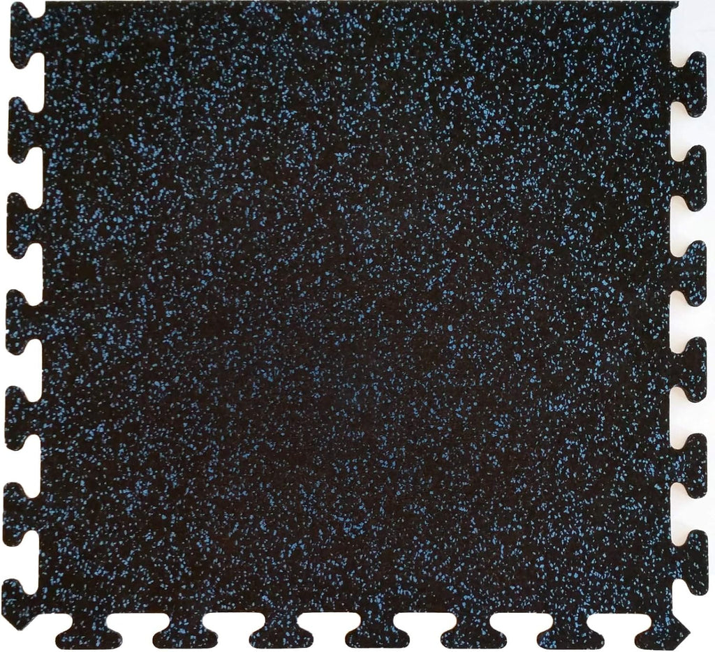Rubber Flooring Interlocking Rubber Tiles 4' x 4' Set (4 Tiles Total) E15219