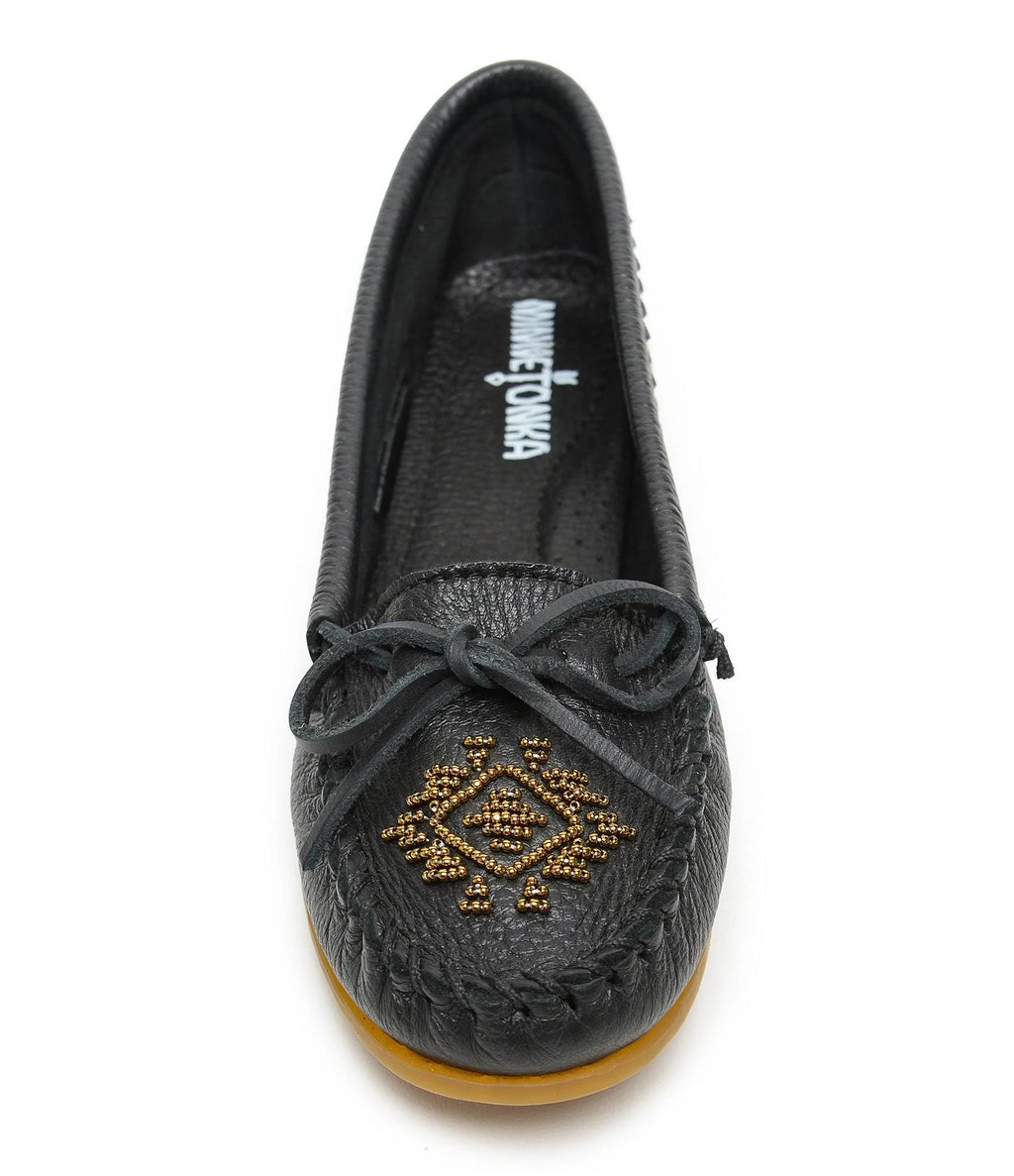 Deerskin Beaded Moc - Carmel 10 V4397