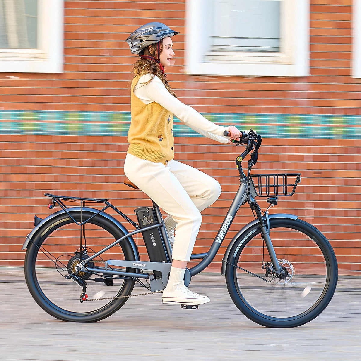 26" Electric Bike 7 Speed 20mph Black T6521