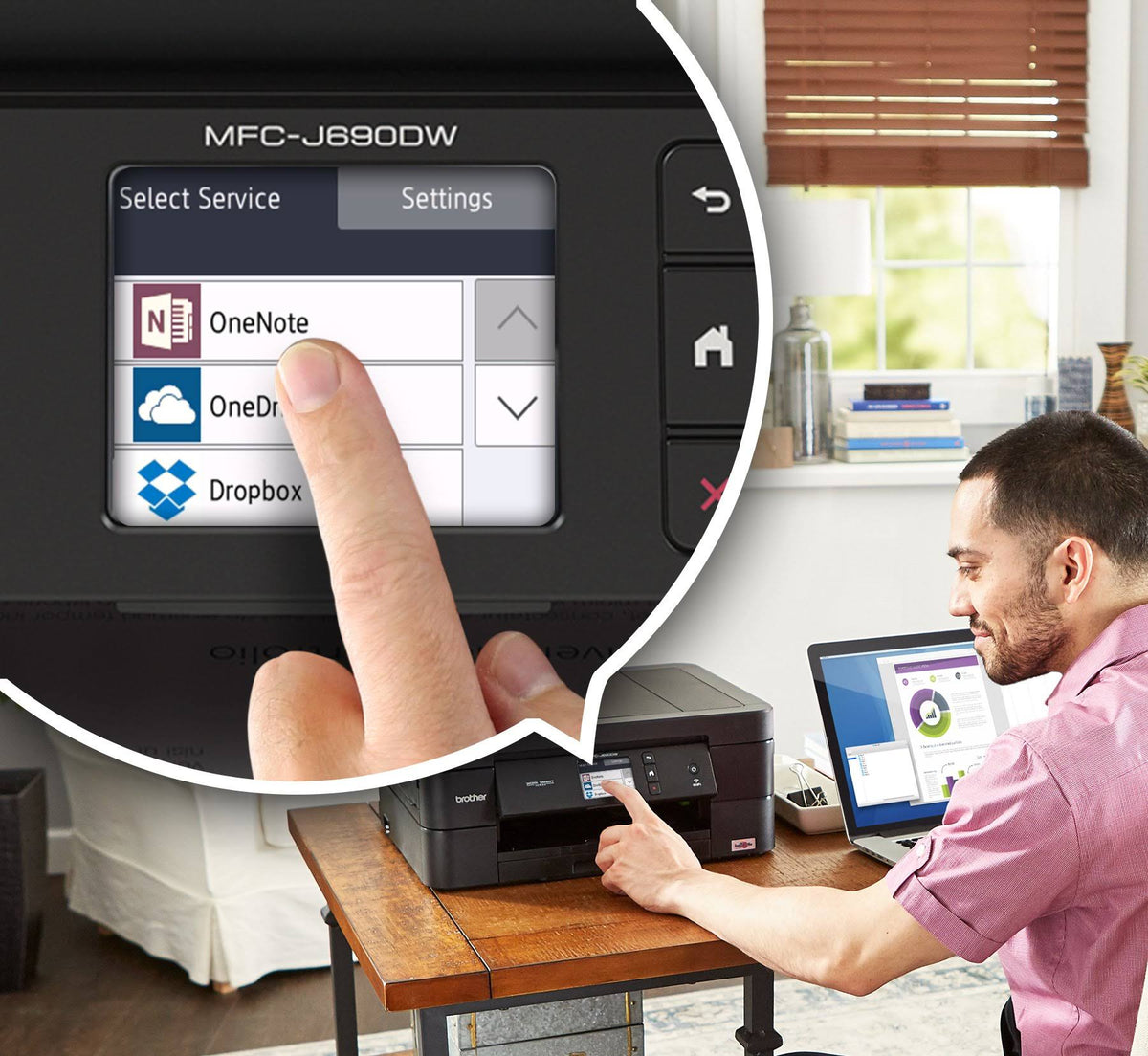 Black Wireless All-in-One Inkjet Printer V47629