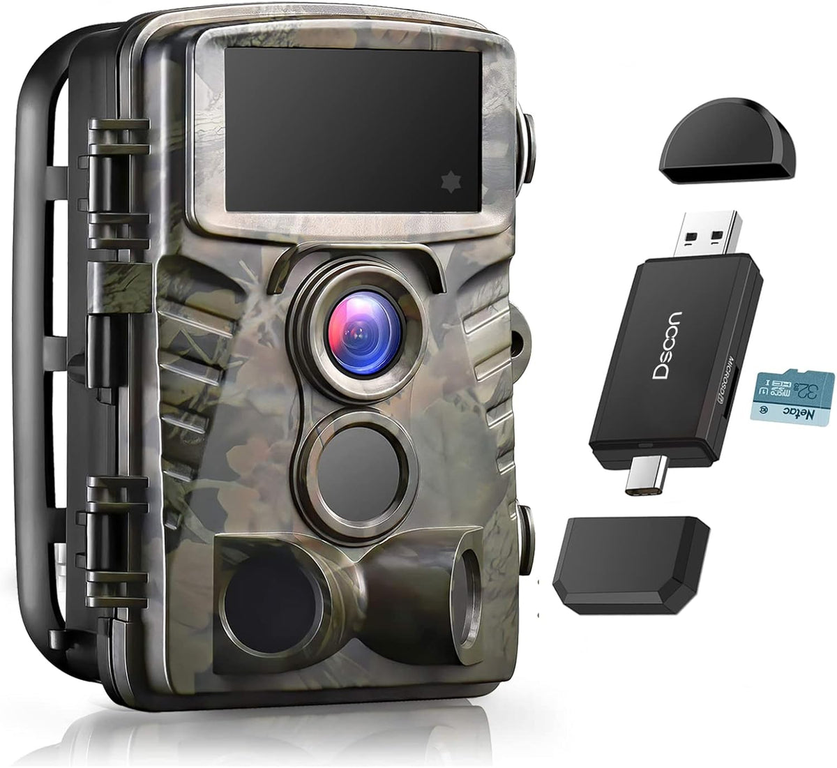32MP 4K Trail Camera with 65ft Night Vision IP66 Waterproof Game Camera Pack of 2 V927968