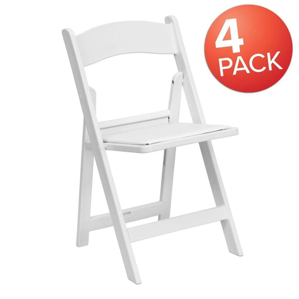 White Resin Folding Chairs (Set of 4) K653750