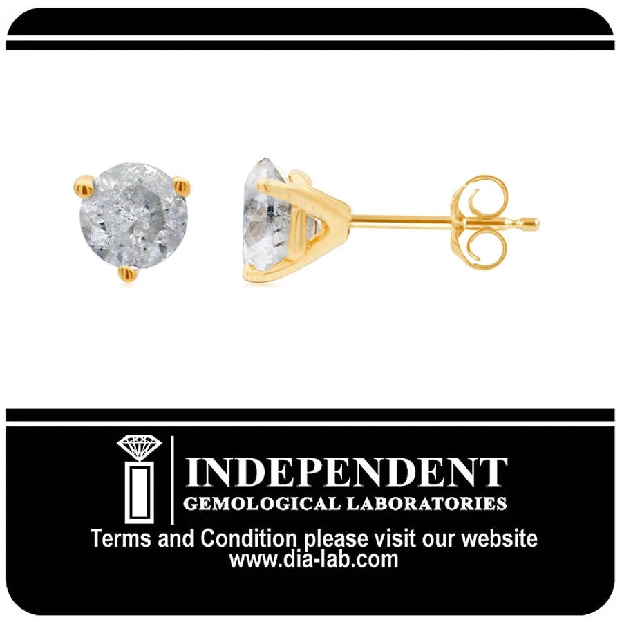 1/4 Carat T.W. Round Diamond Martini Stud Earrings in 14K White Gold N6546