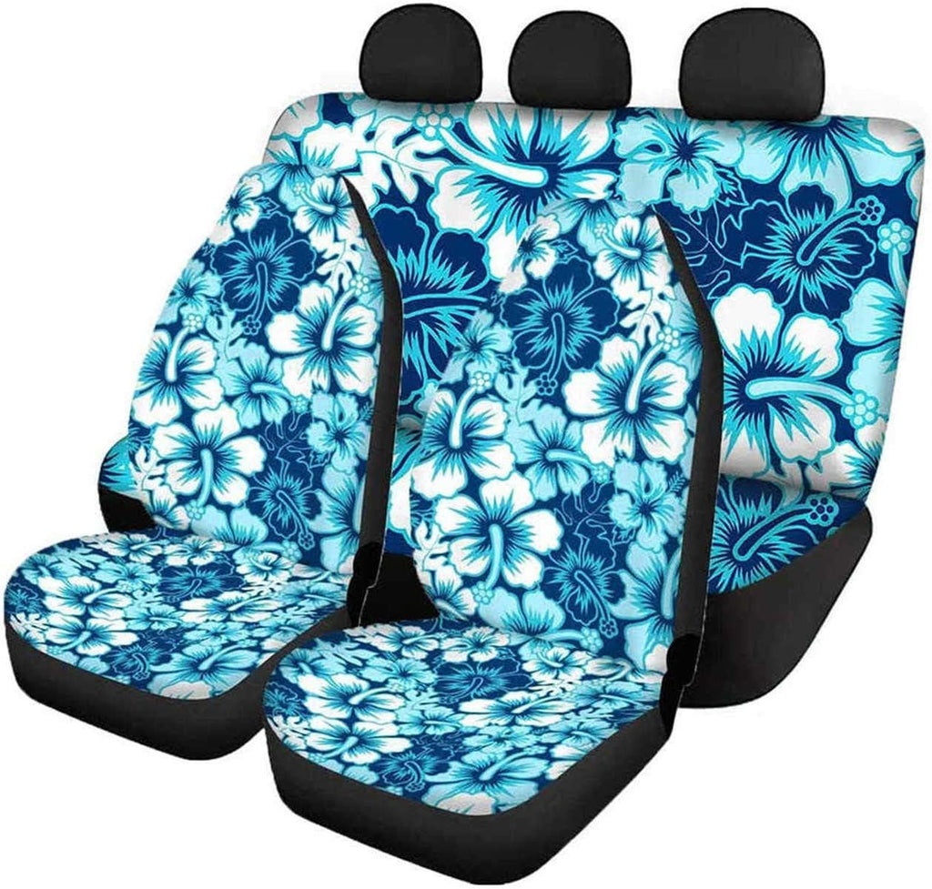 4Pcs Rainbow Color Printing Car Front Seat Covers Back Seat Protector Pads Bucket Seat Cushion M61285