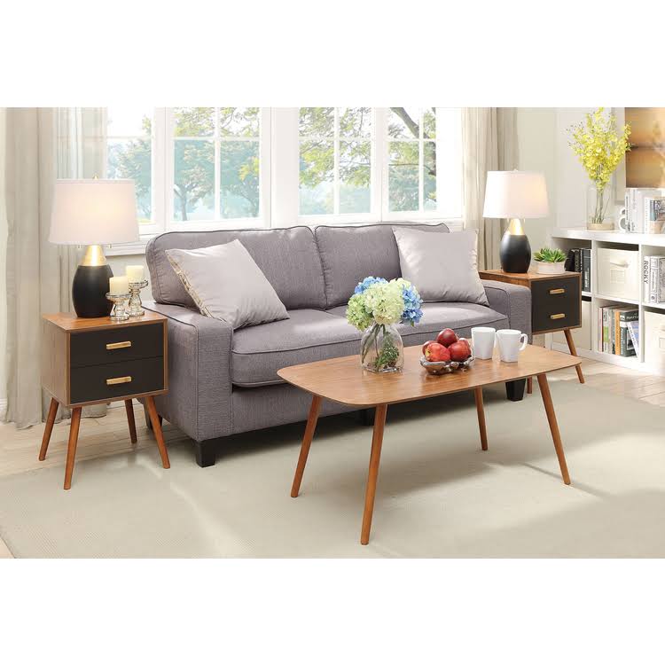 Blue 2-Drawer End Table F34738