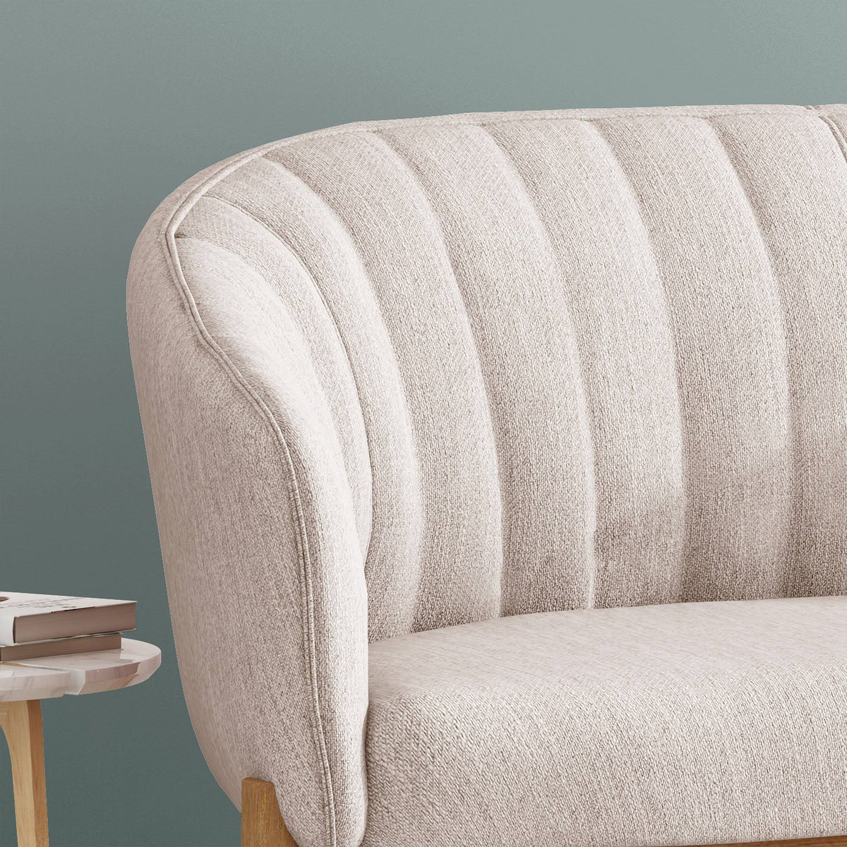 Teal Fabric Loveseat Q873480