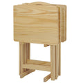 Natural 5-Piece TV Tray Table Set X490