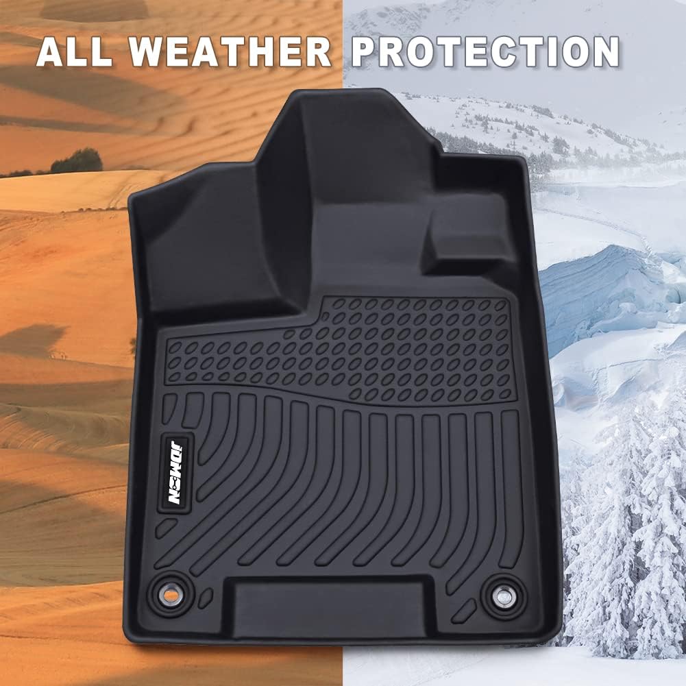 Black Custom Fit Car Floor Liner 3 Row Full Set P592907