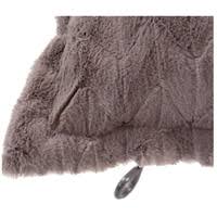 Faux Fur Angora Stone Ottoman X938301