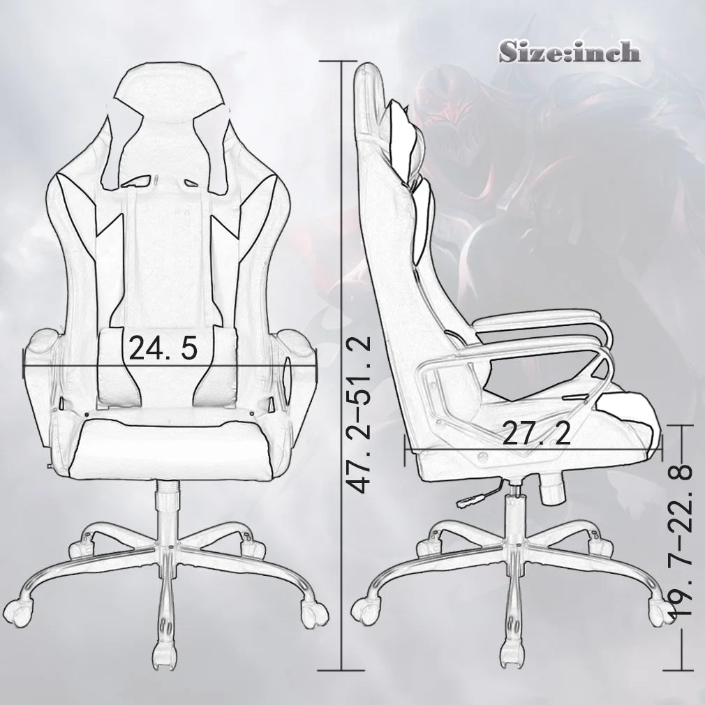 Blue Swivel Gaming Chair V3924