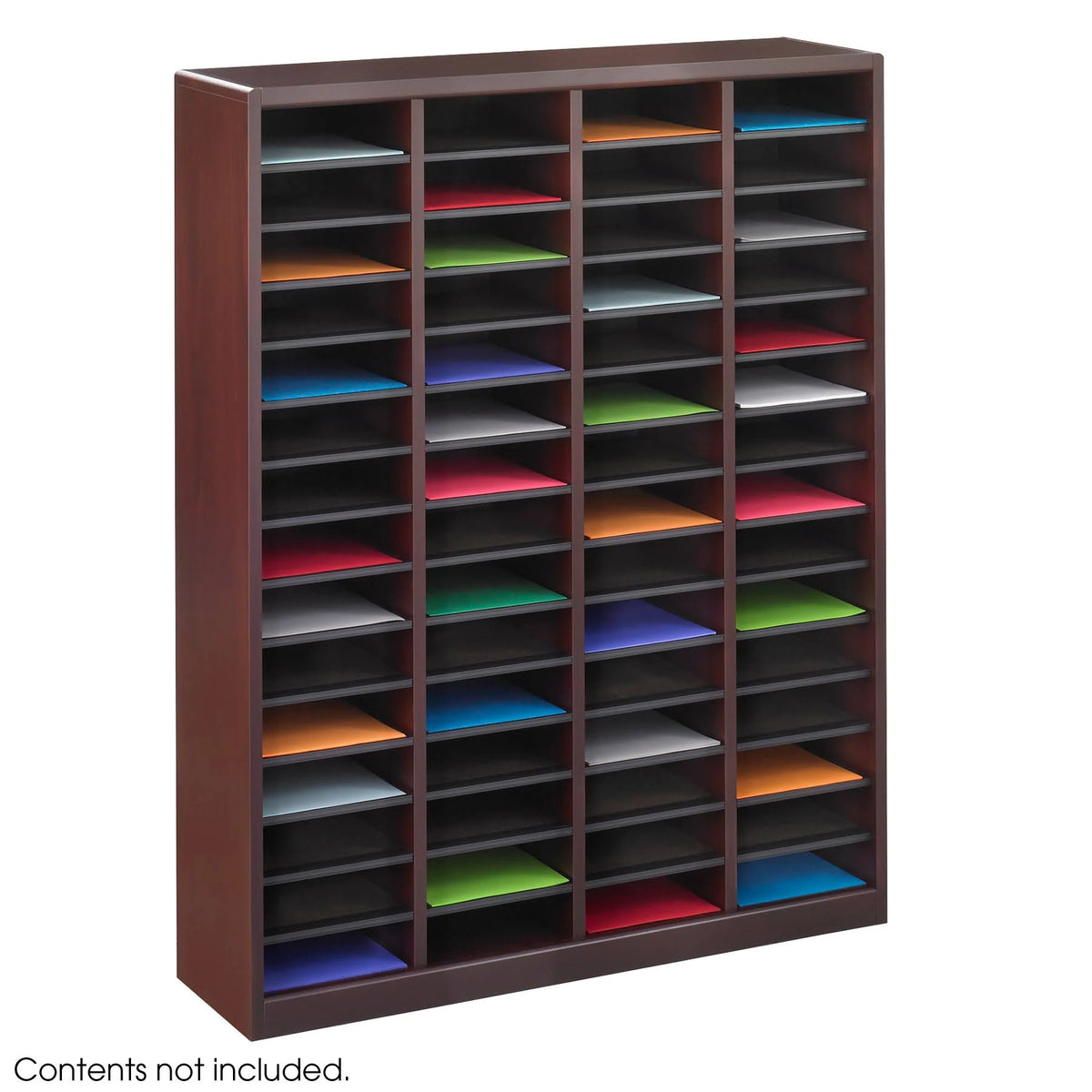 Cherry Wood Literature Organizers - 60 Compartments T944