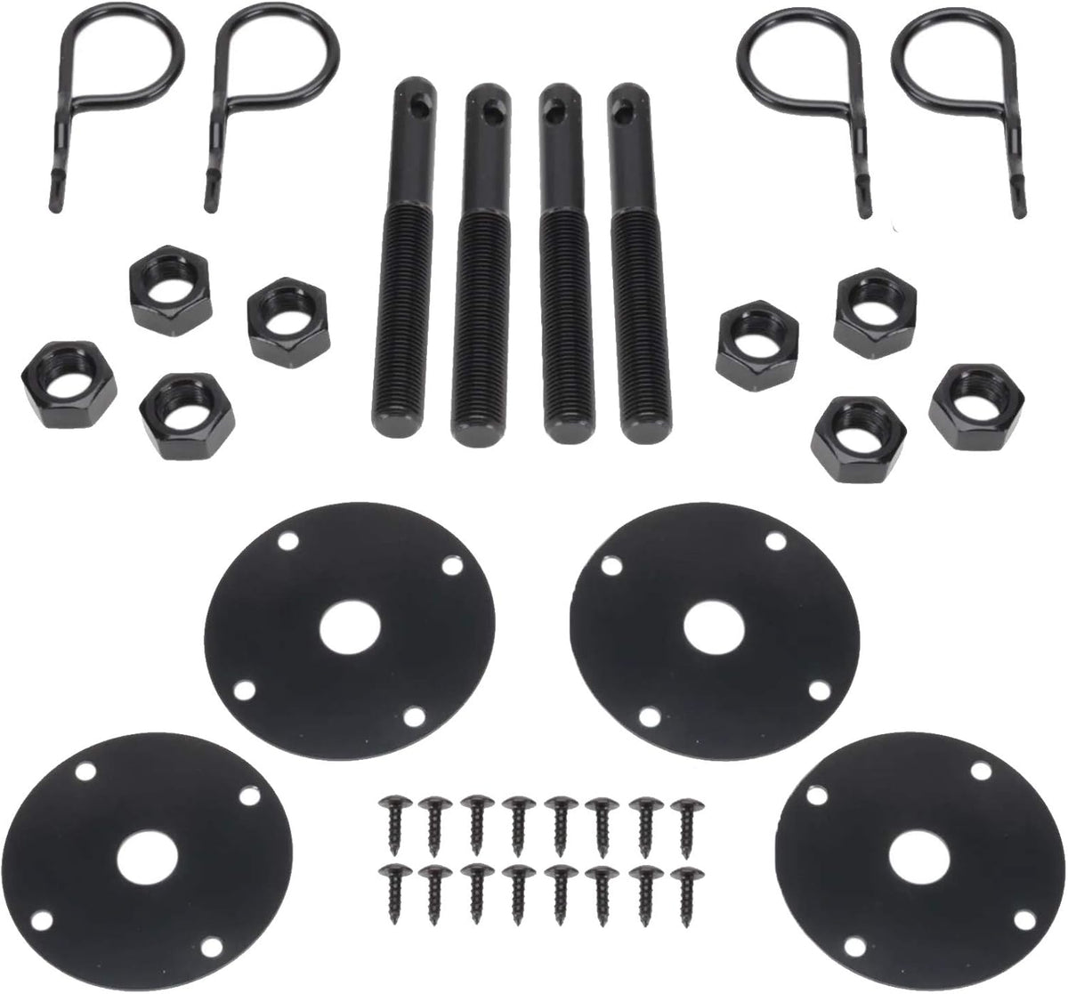 Black Steel Hood Pin Kit with Hair Pins Pack of 2 G933707