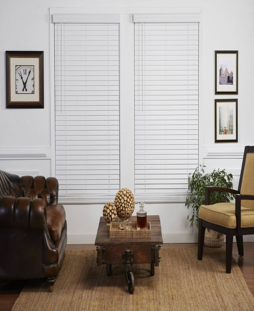 Cordless Faux Wood Venetian Blind D314001