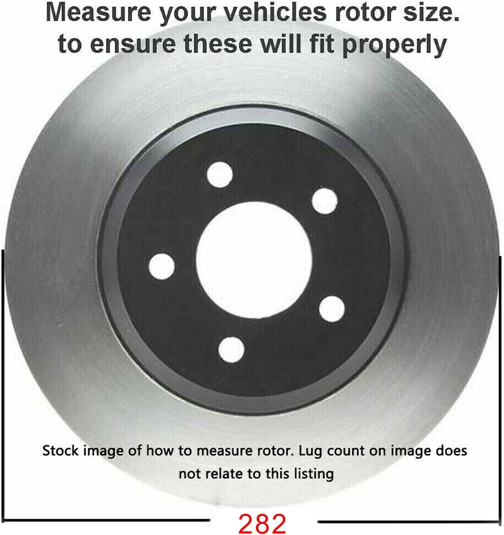 11.10" Front Disc Rotors and Brake Pads 6pc Set M8468
