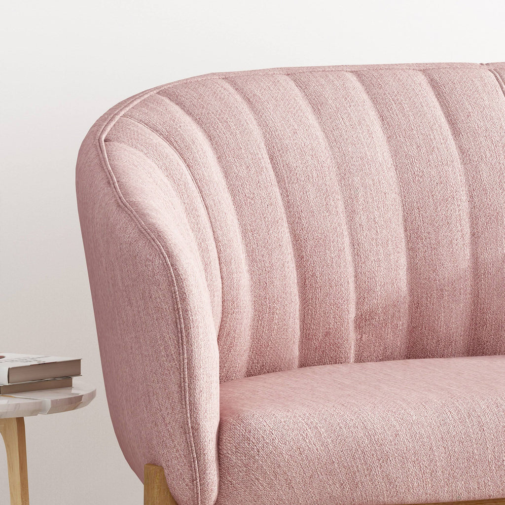 Teal Fabric Loveseat Q873480