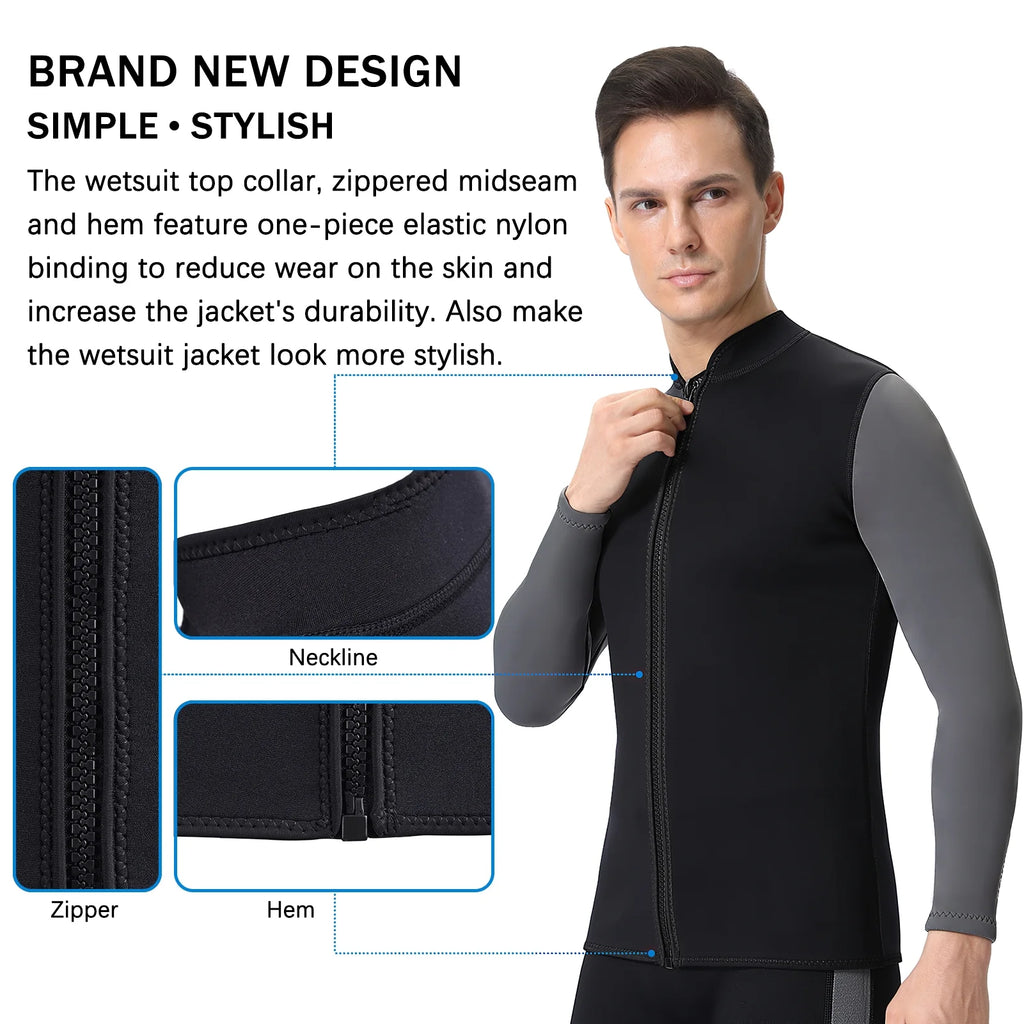2mm Neoprene Long Sleeve Wetsuit Jacket S89000