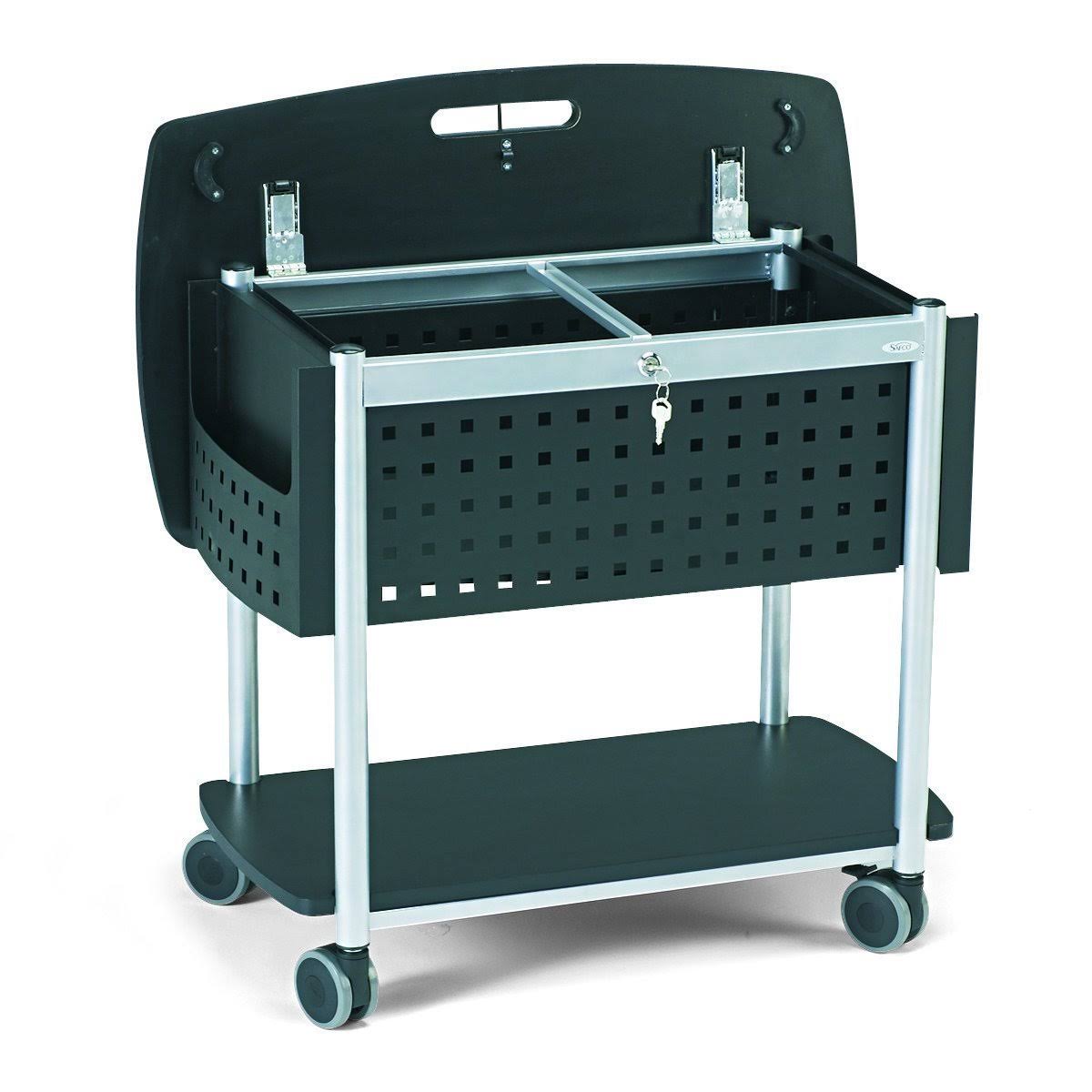 Black Mobile File with Work Surface N732