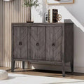 3 Door Accent Cabinet Antique Gray K14788