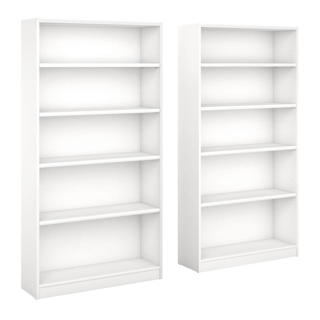 Black 5 Shelf Bookcase Set of 2 O860