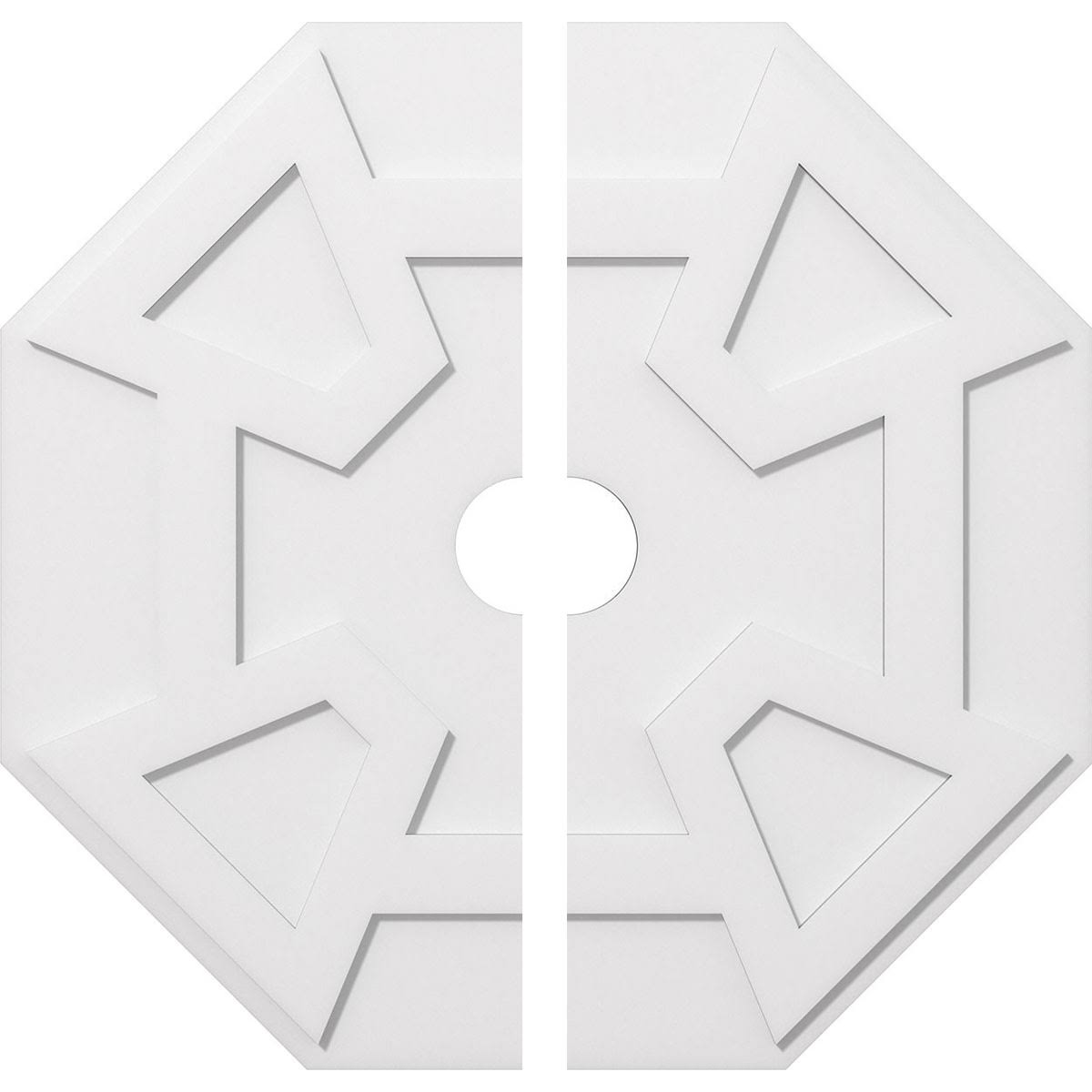 38x22OD x 5x22ID x 13 1/4x22C Two Piece PVC Ceiling Medallion F30422