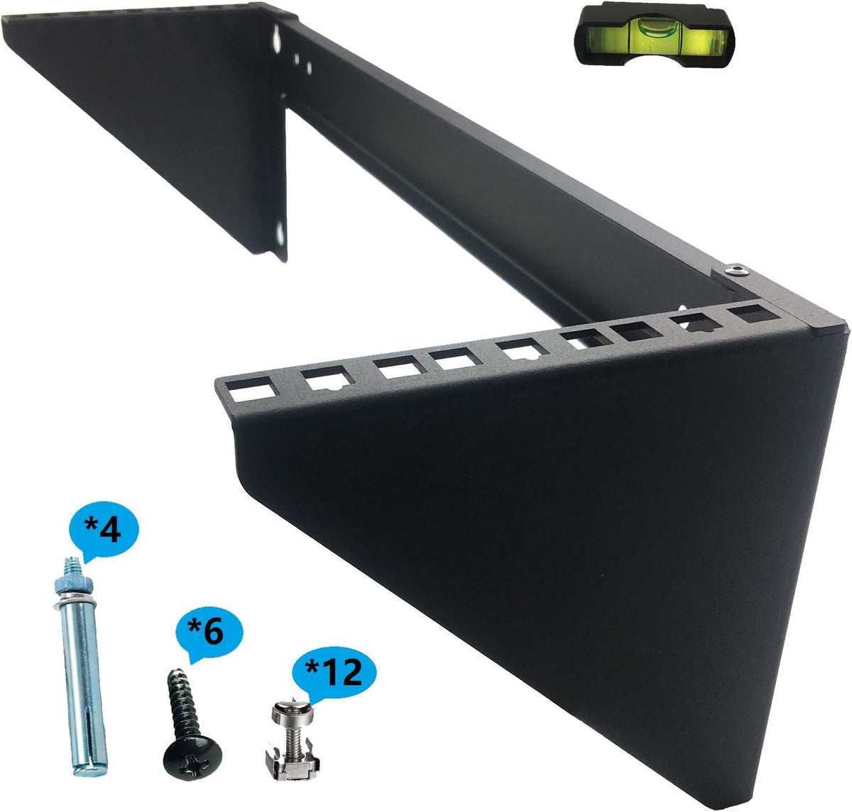 3U 19 Inches Steel Vertical Patch Panel Mounting Bracket, Pack of 2 Z6291