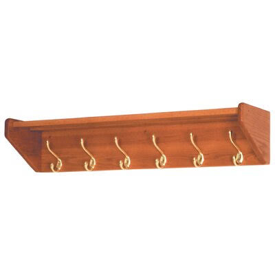Medium Oak Wall Mounted Coat Rack T212