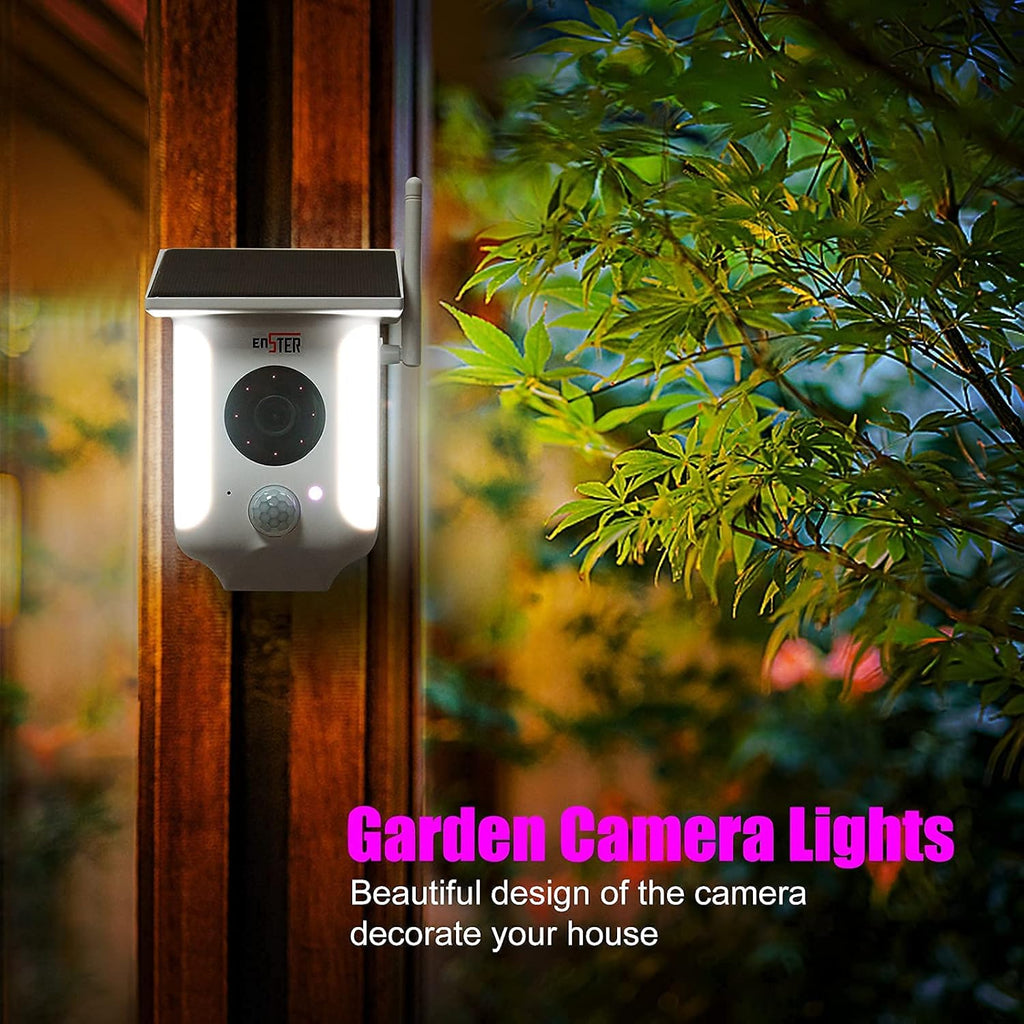 Solar Powered Security Outdoor Camera with Night Vision and 2-Way Talk W36095