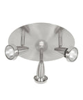 3-Light Cluster Spot Brushed Steel J74878