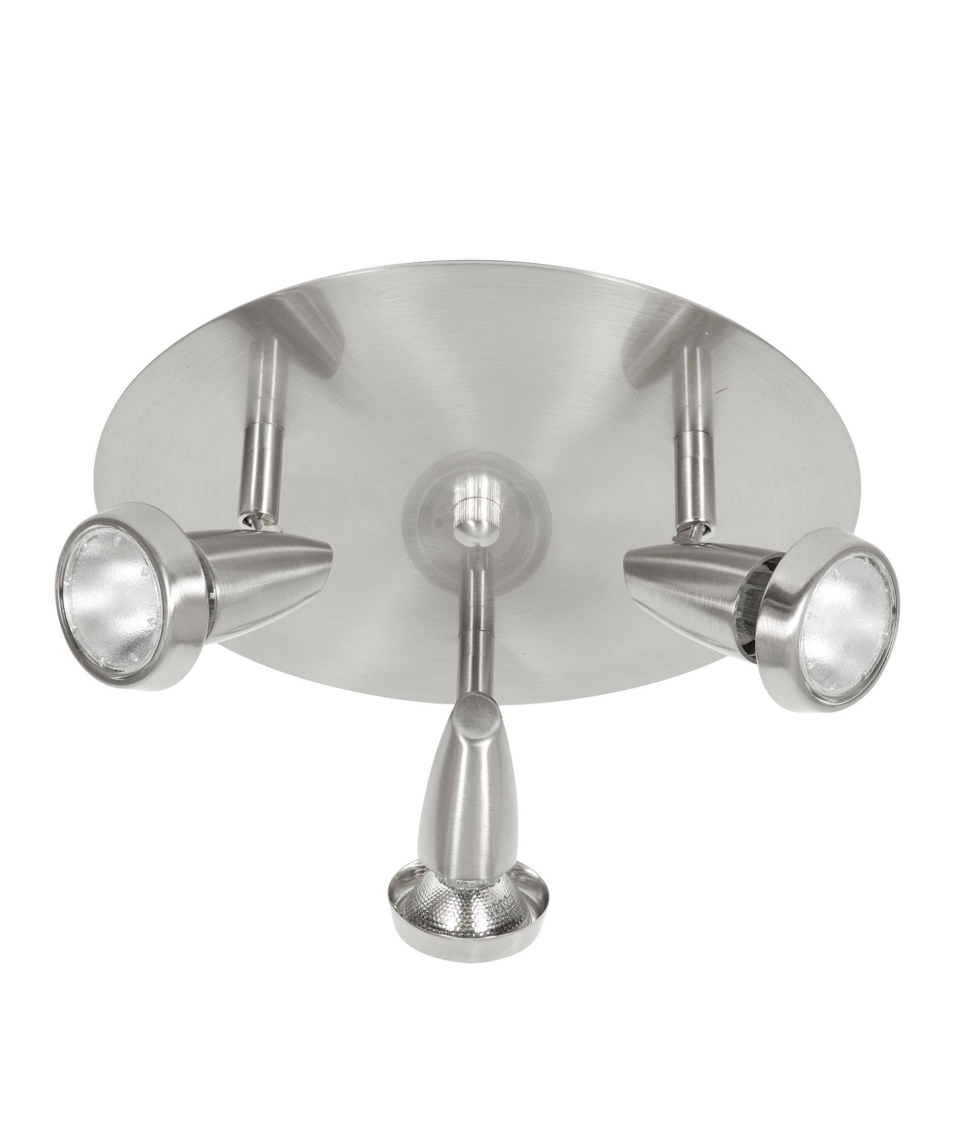 3-Light Cluster Spot Brushed Steel J74878