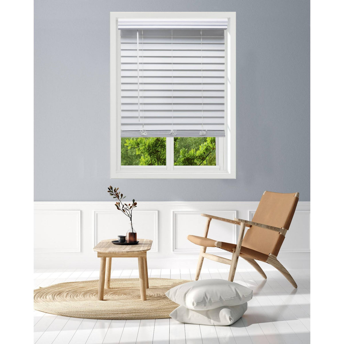 White Faux Wood Blinds N818516