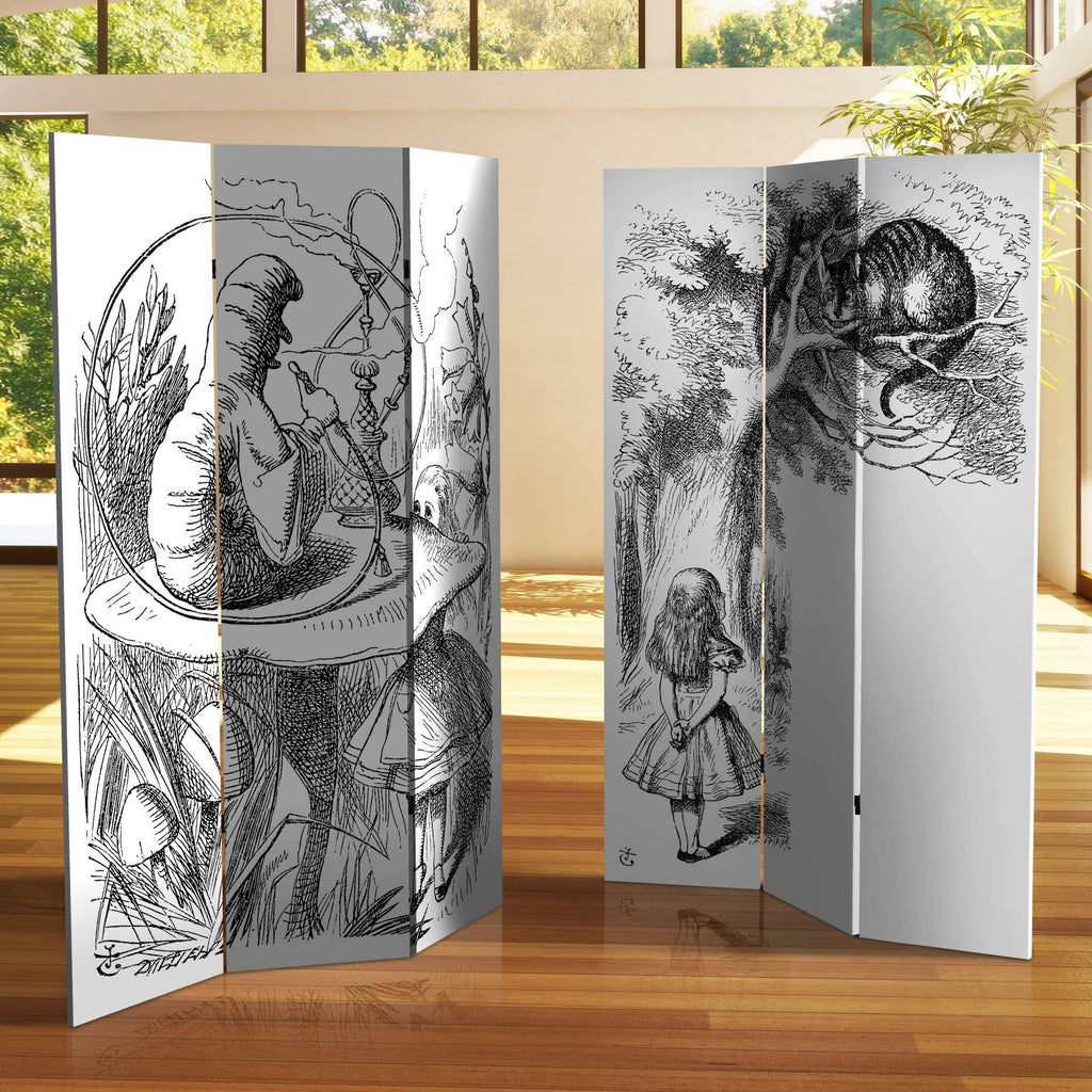 6 ft. Tall Double Sided Canvas Room Divider C119353